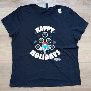New Women's XL - Sonic Happy Holidays Chaos Tree - T-Shirt